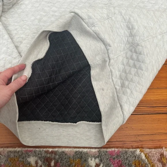 Marine Layer Quilted Gray Hoodie - Picture 3 of 3